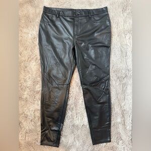 Time and Tru Black Faux Leather Leggings